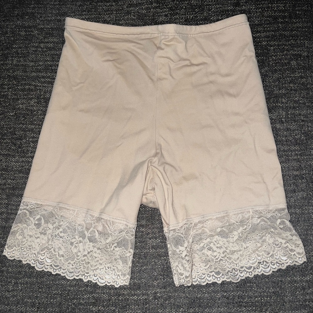 Vintage Flexees Long Briefs Shapers Panty with Lace - Cream